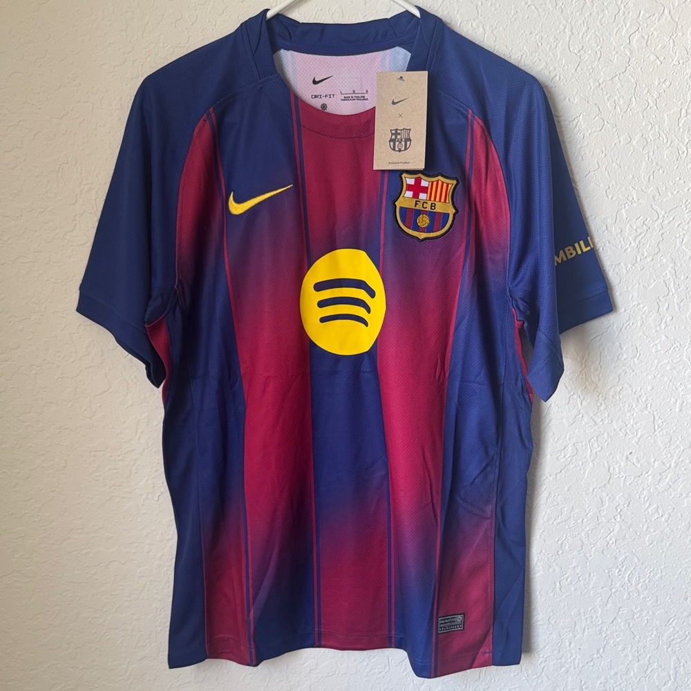 ✅NWT Nike F.C. Barcelona Lamine Yamal Soccer Jersey Size L